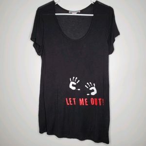 21) ROBIN'S NEST Scary "Let Me Out" Sz. XL Maternity